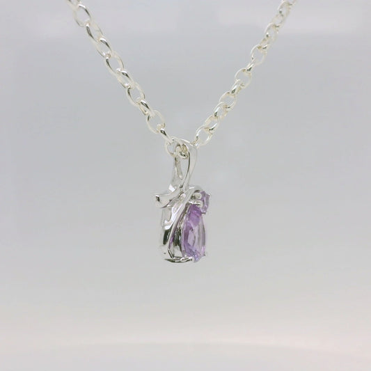 Half Butterfly Amethyst Pendant