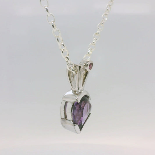 Semi-Bezel Amethyst Pendant