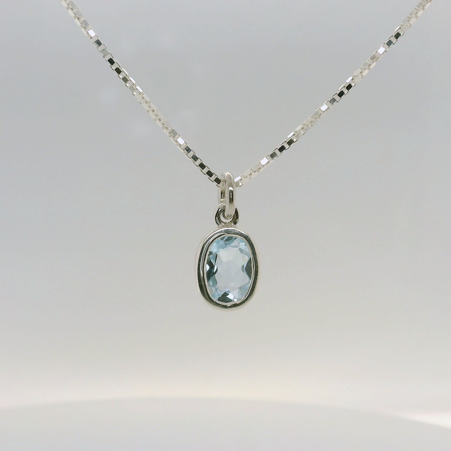 Light Blue Topaz Pendant  - November