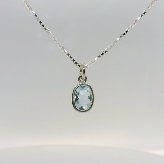 Light Blue Topaz Pendant  - November