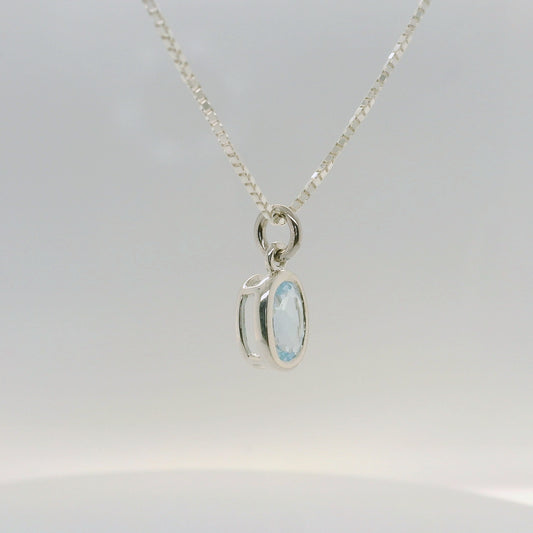 Light Blue Topaz Pendant  - November