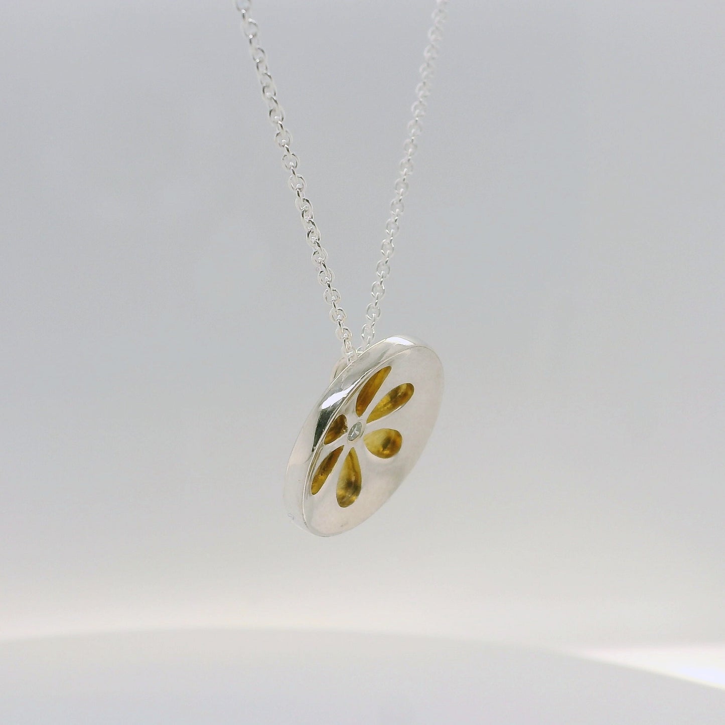Diamond Set Flower Pendant