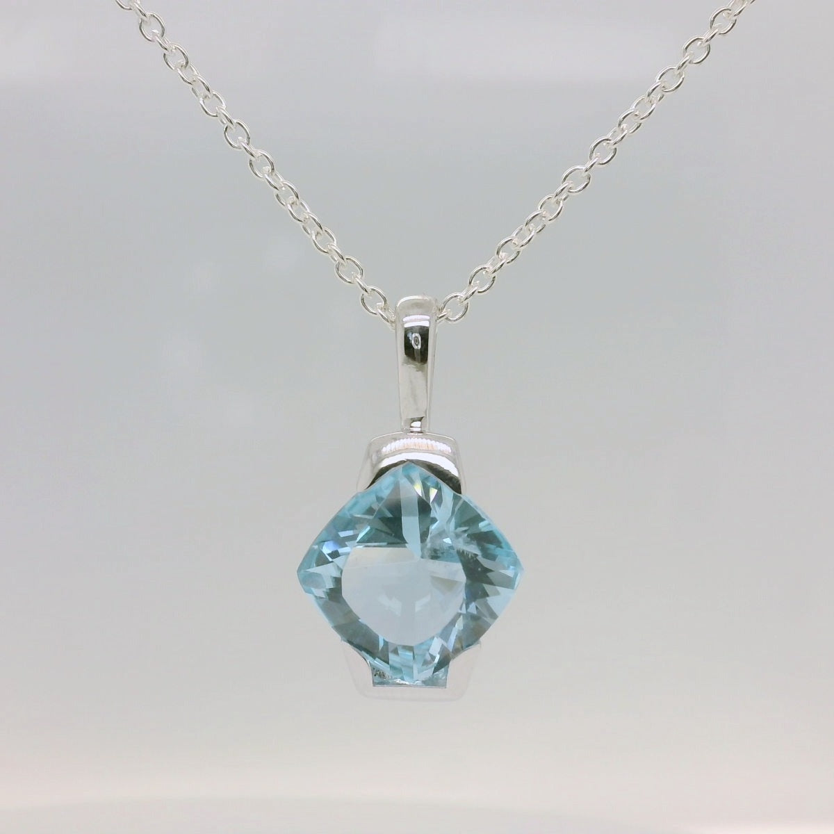 Square Angled Topaz Pendant