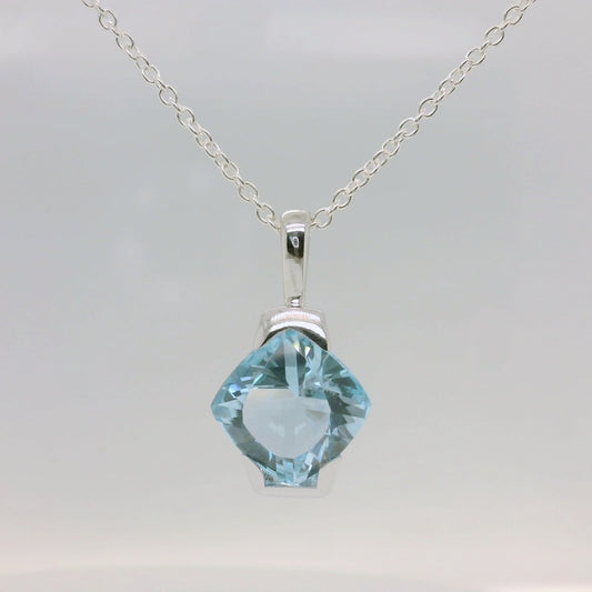 Square Angled Topaz Pendant