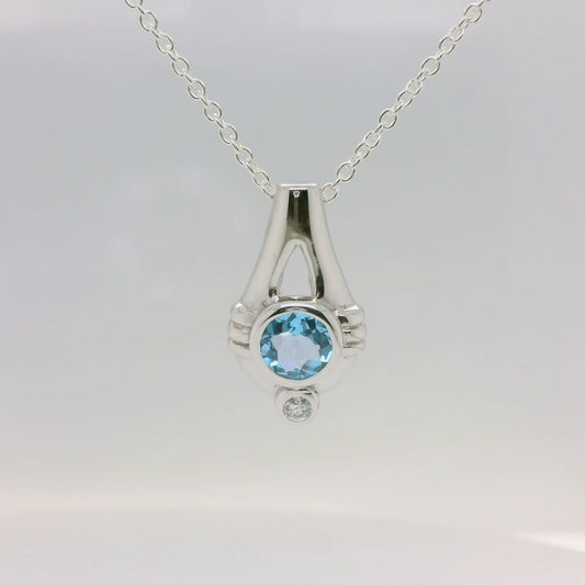 Topaz Line Detailed Pendant