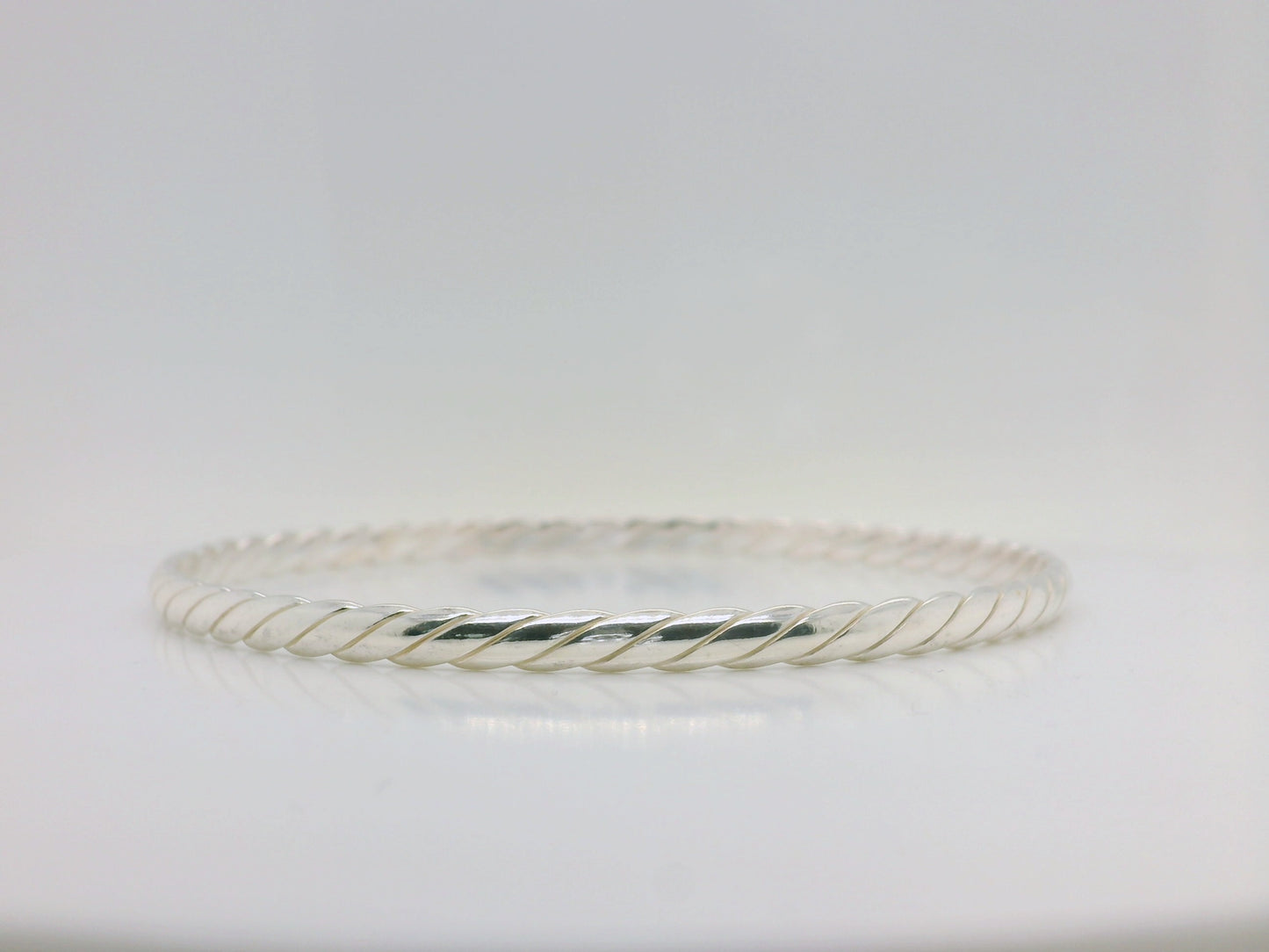 Silver Twisted Bangle