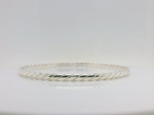Silver Twisted Bangle