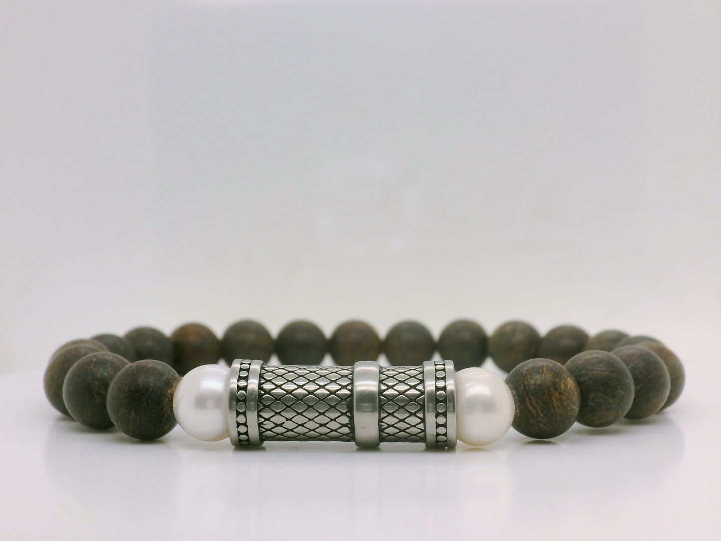 Bronzite & Pearl Bracelet