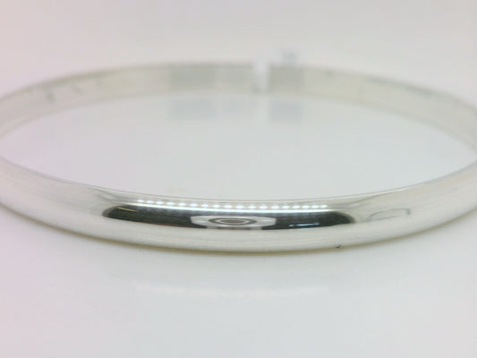Wide Half Round Bangle