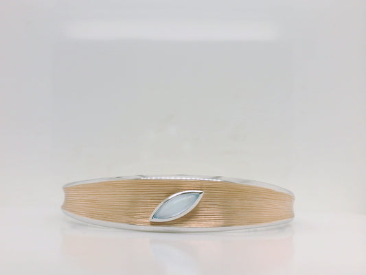 Two-Tone Hinged Bracelet