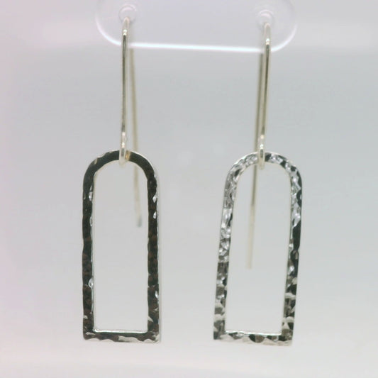 Textured D-Link Drop Earrings