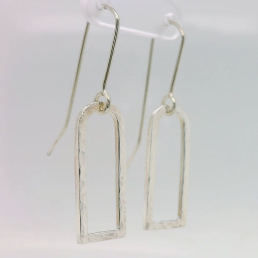 Textured D-Link Drop Earrings