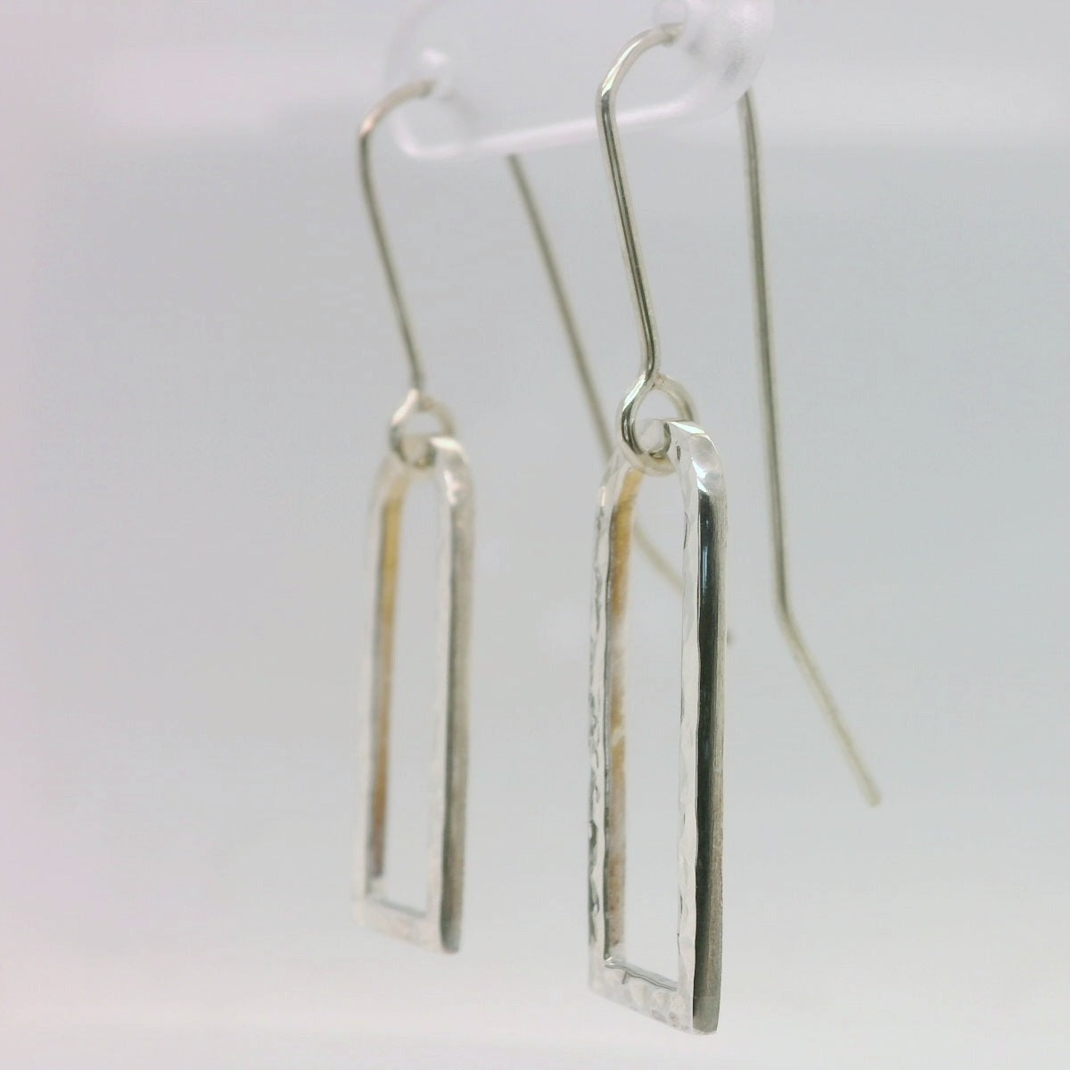 Textured D-Link Drop Earrings