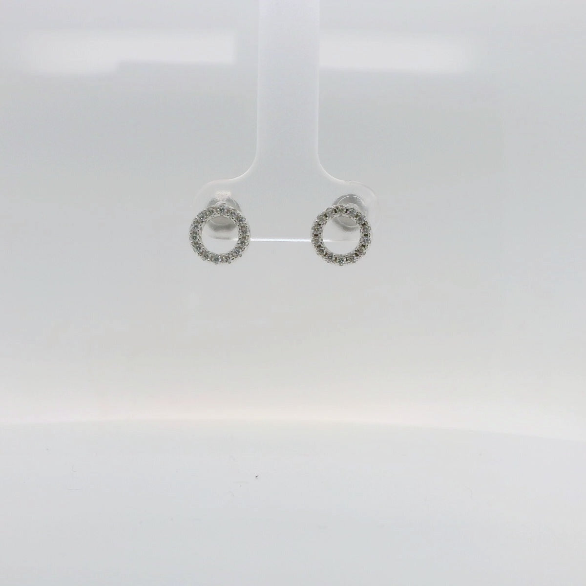 Open Circle Stud Earrings