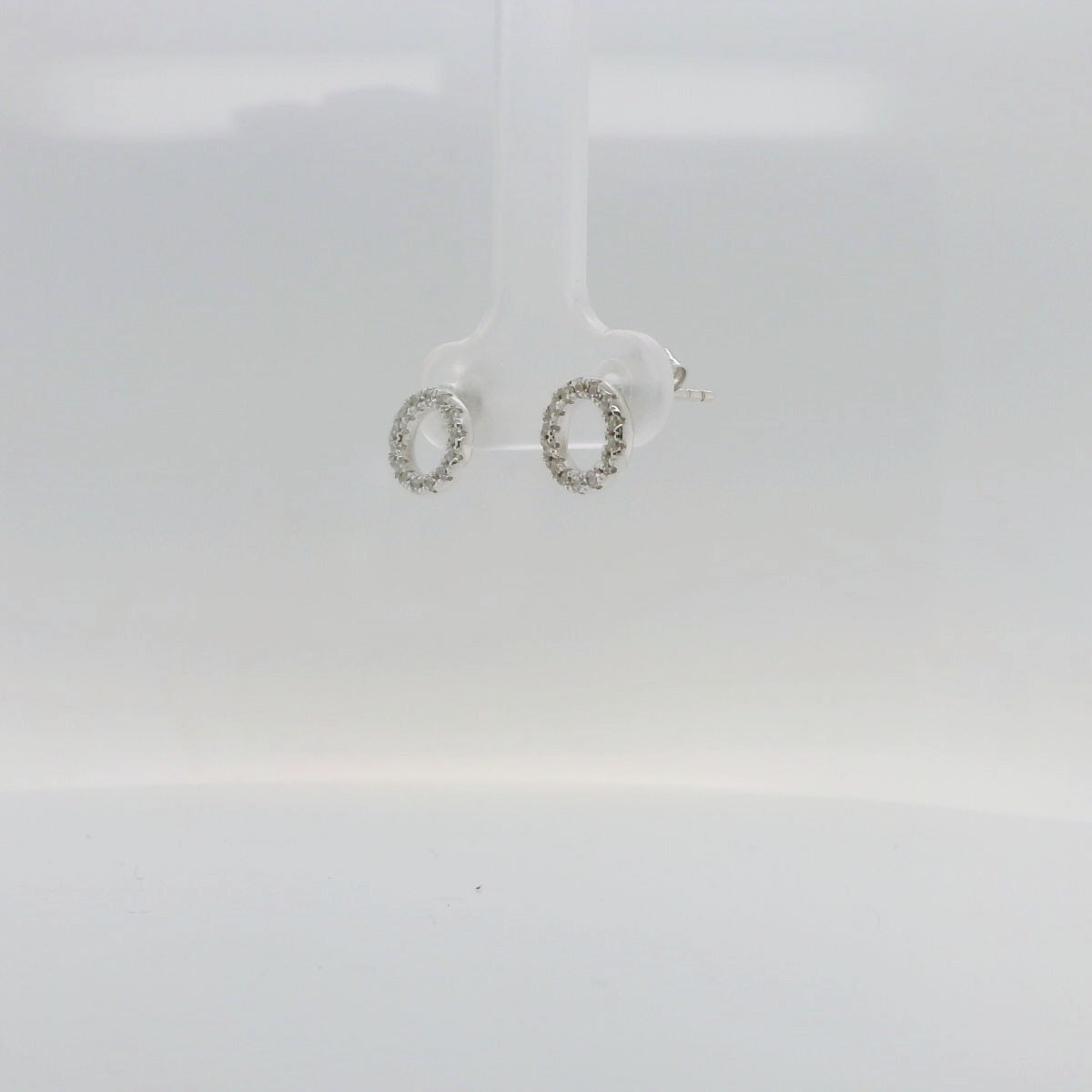 Open Circle Stud Earrings