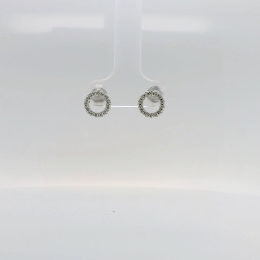 Open Circle Stud Earrings