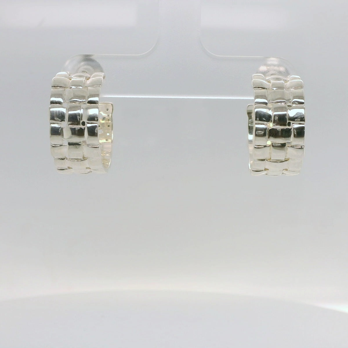 Woven Stud Hoops