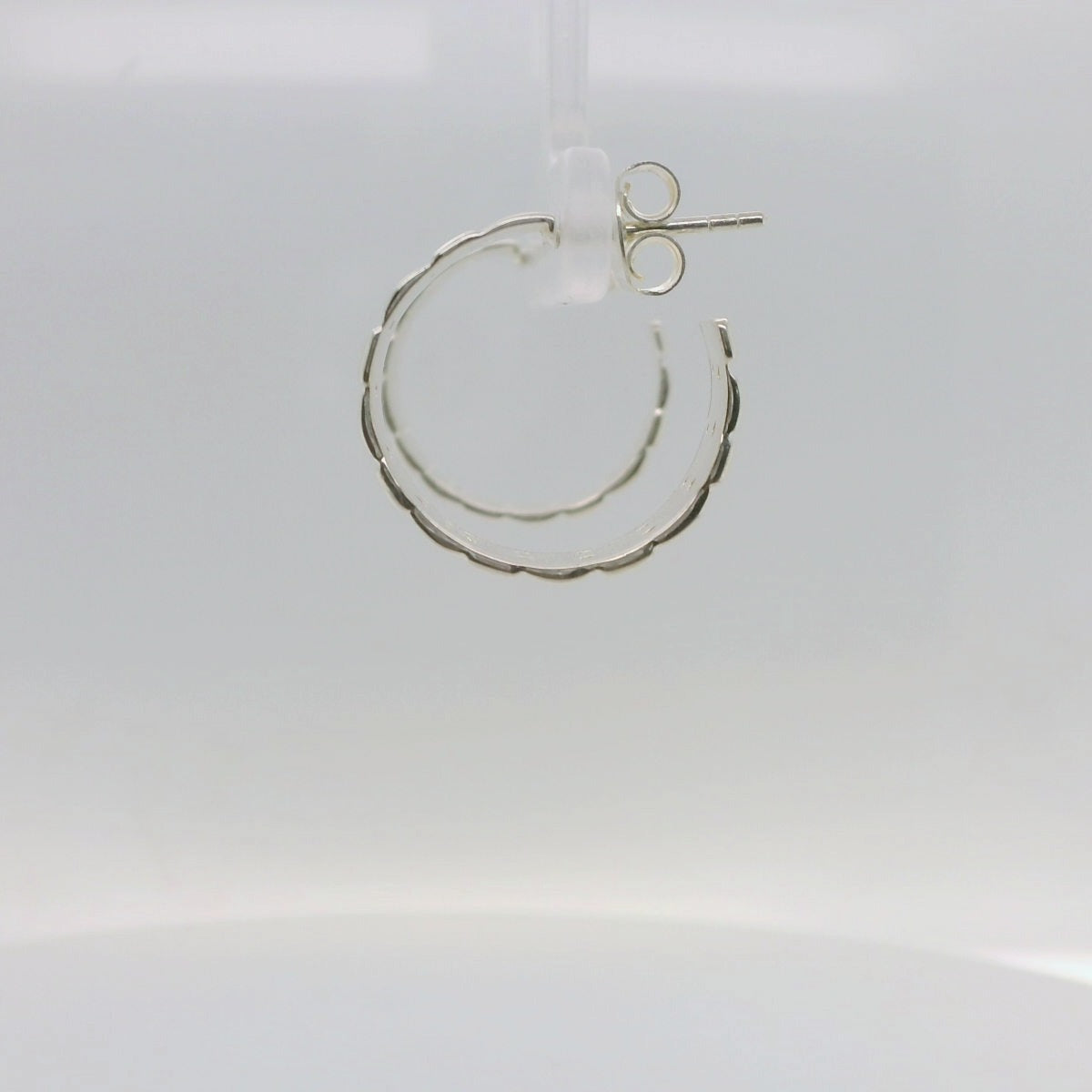 Woven Stud Hoops