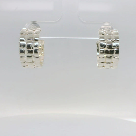 Woven Stud Hoops
