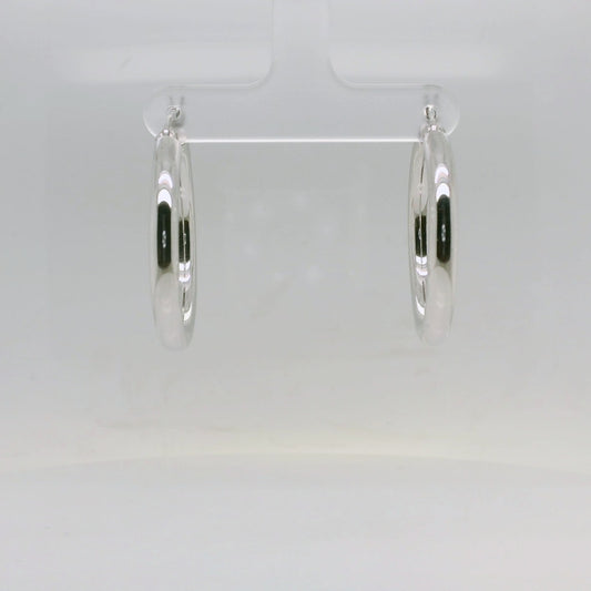 Large Silver Tube Hoops