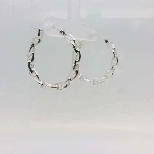 Chain Link Hoop Earrings