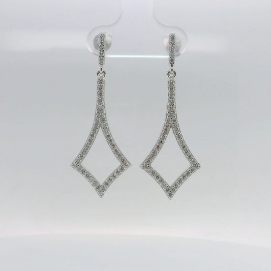 Diamond Shaped Drop Earrings