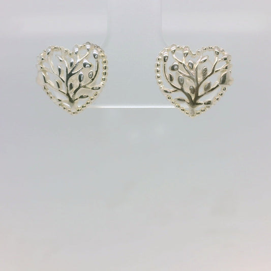 Filigree Heart Studs