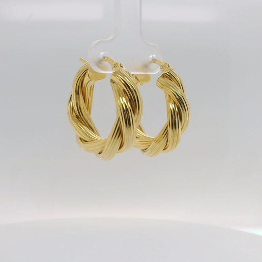 Yellow Woven Hoops