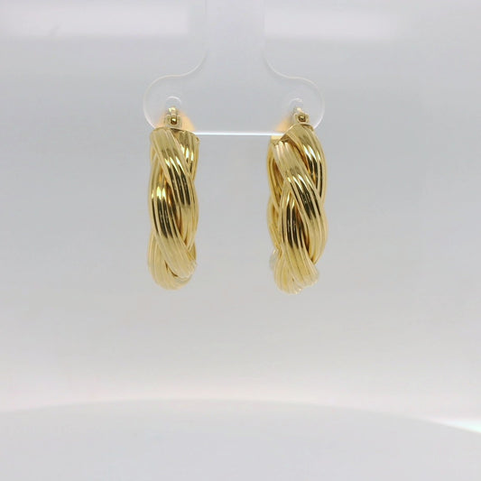 Yellow Woven Hoops