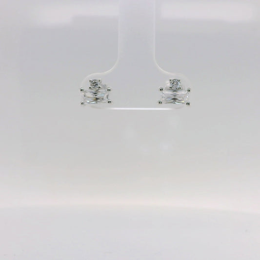 Baguette & Round Studs