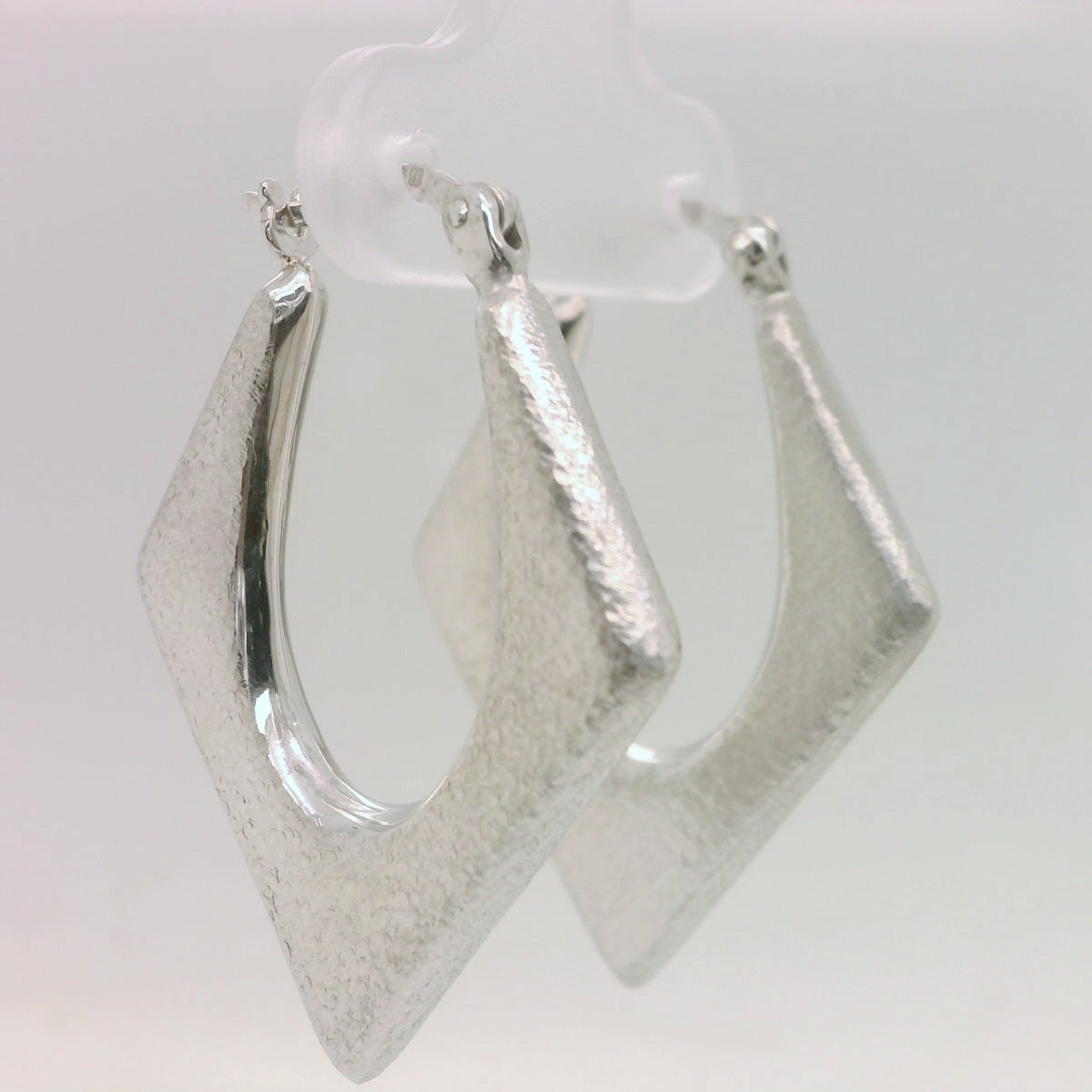 Silver Diamond Shaped Earrings