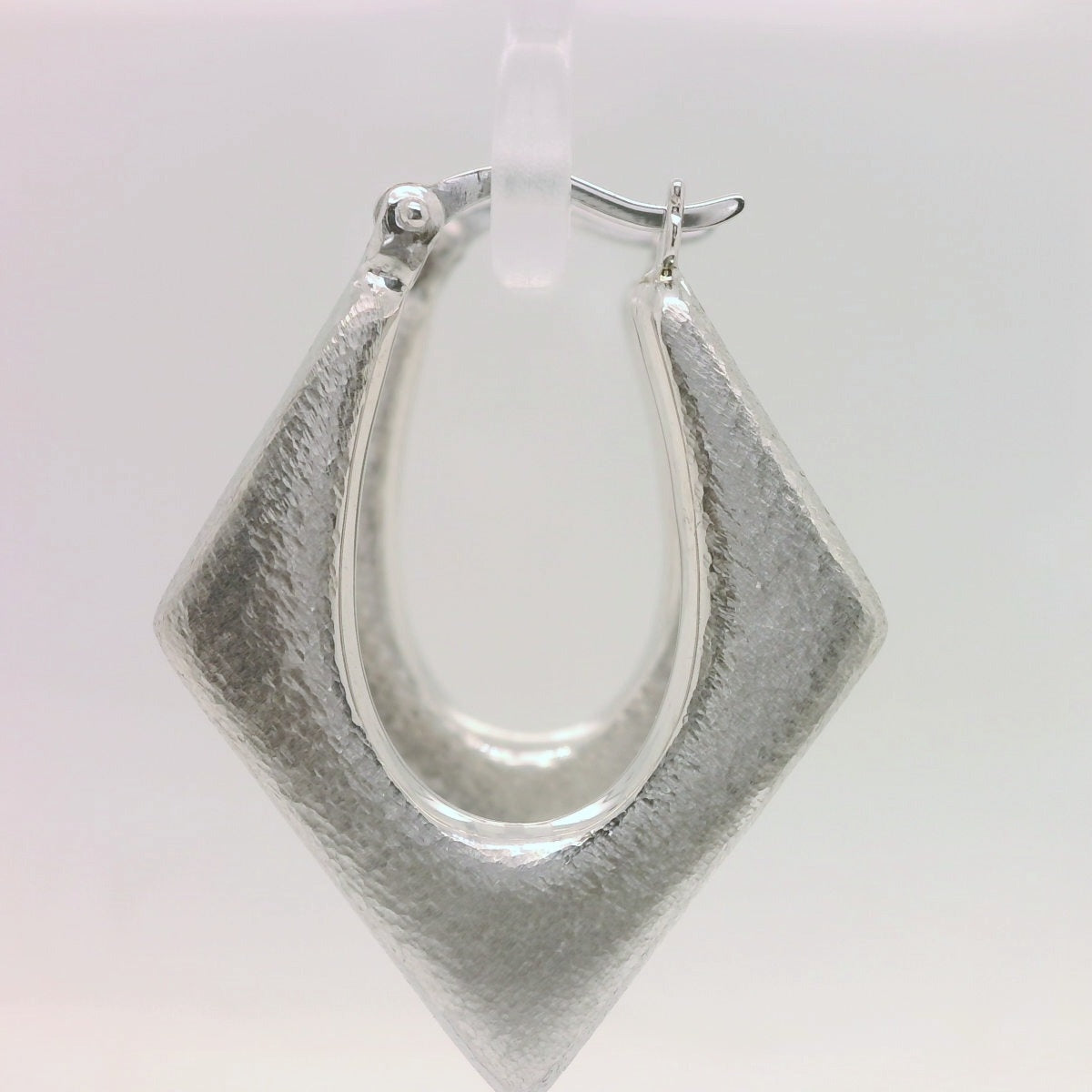 Silver Diamond Shaped Earrings