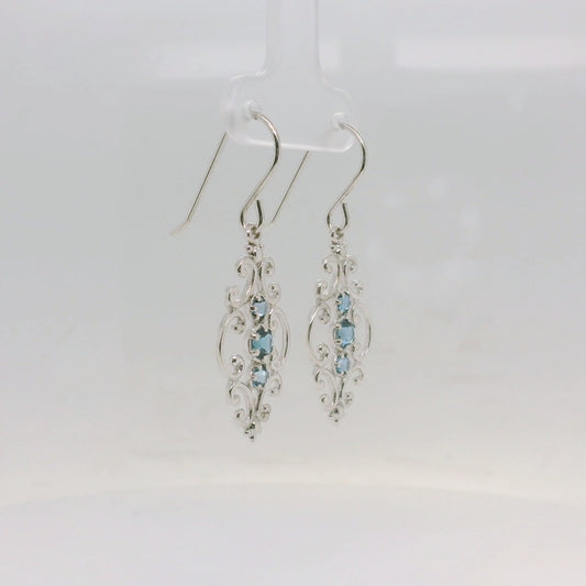 Silver Topaz Earrings