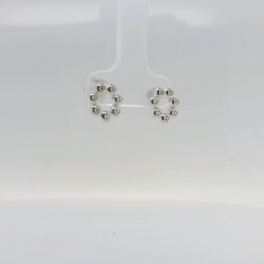 Open Circle Rub Set Studs