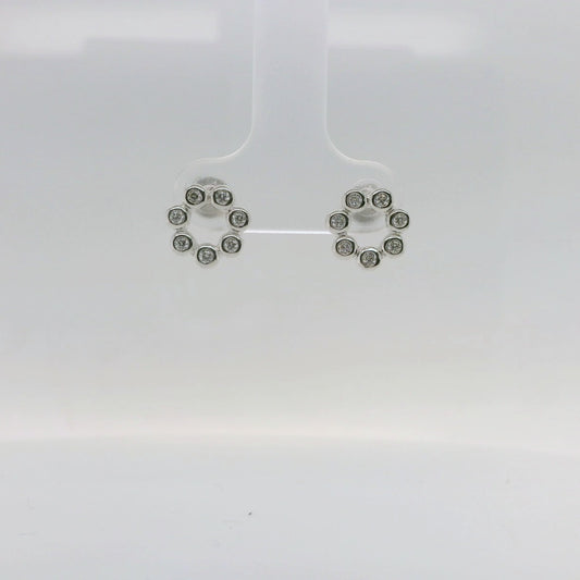 Open Circle Rub Set Studs