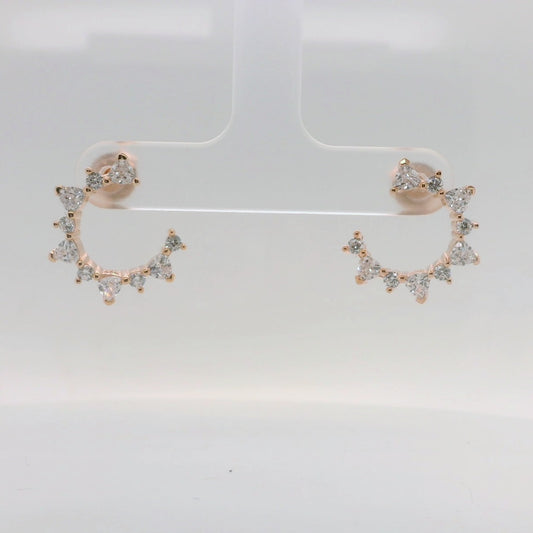 Rose Open Circle Studs