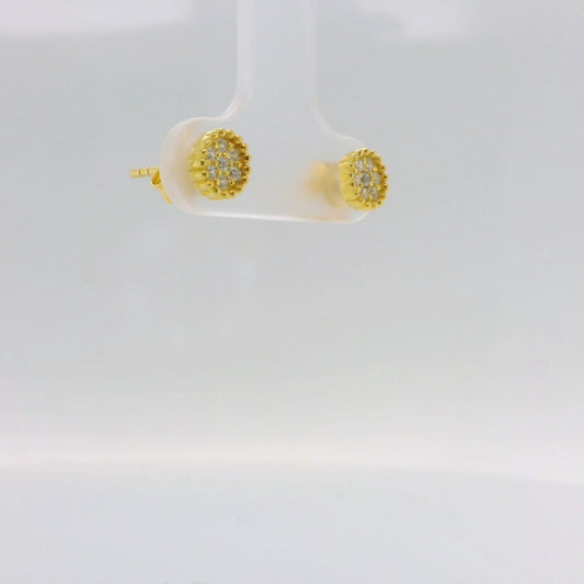 Yellow Crown Cluster Studs