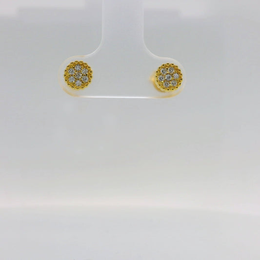 Yellow Crown Cluster Studs