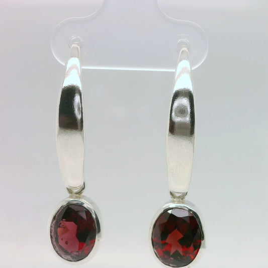 Garnet Drop Earrings