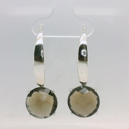Large Smokey Quartz Earrings