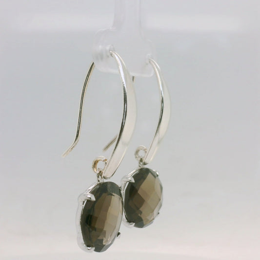 Large Smokey Quartz Earrings