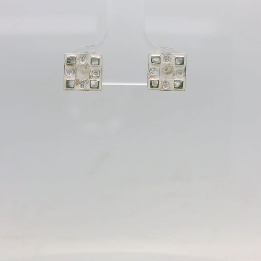 Square Diamond Studs
