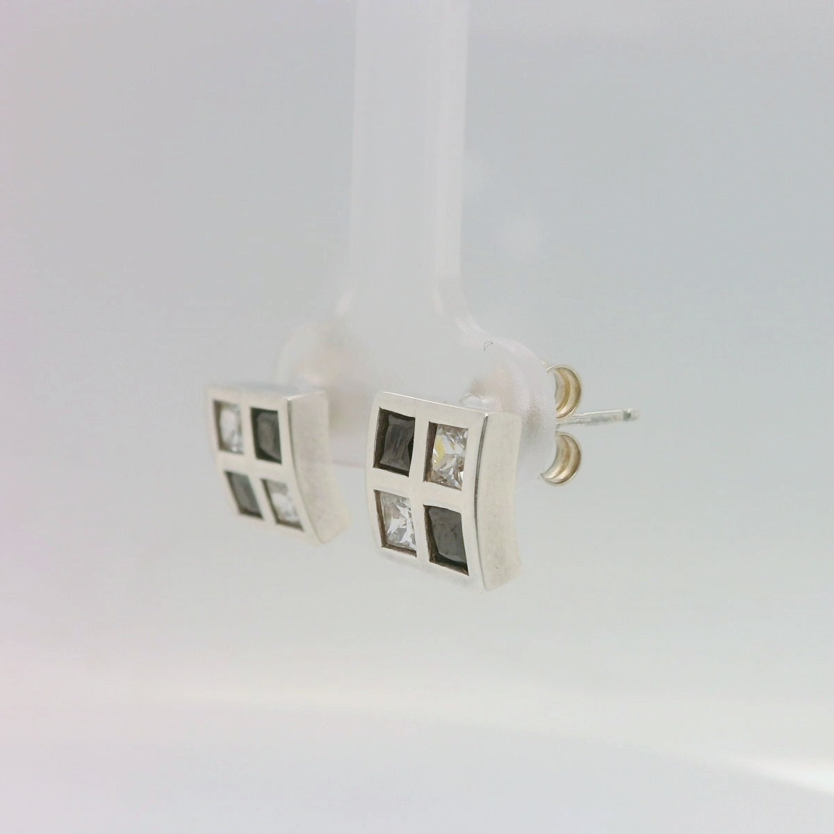 Black & White Square Studs