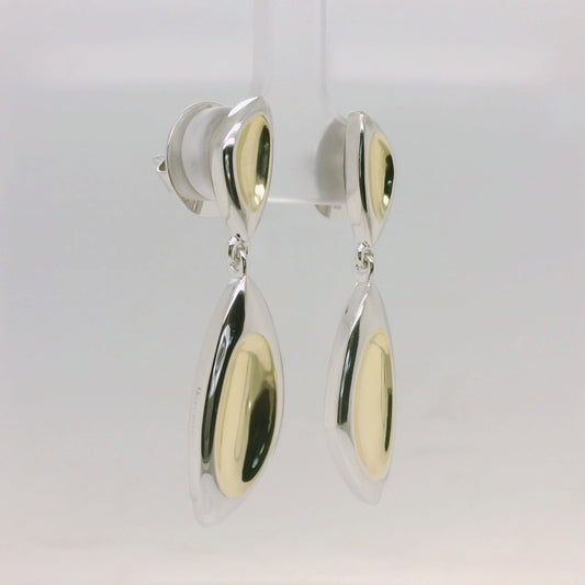 Two-Tone Odd Bod Drop Earrings