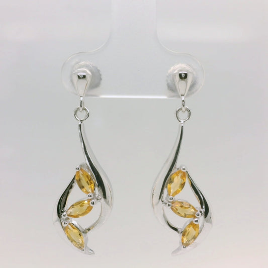 Golden Citrine Stud Drops