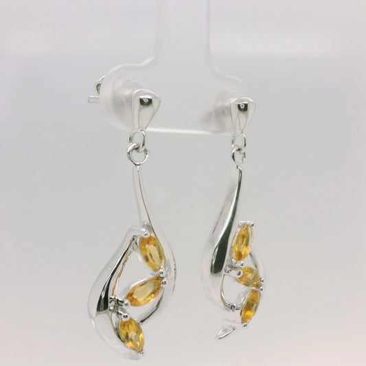 Golden Citrine Stud Drops