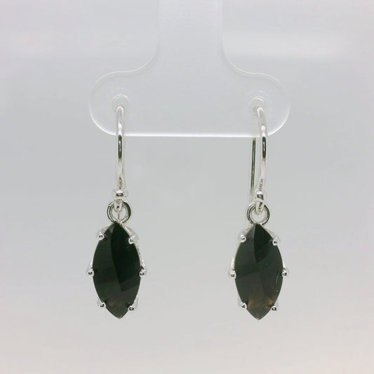 Black Quartz Drop Earrings