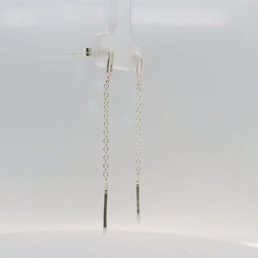 Oval Chain Drop Earrings