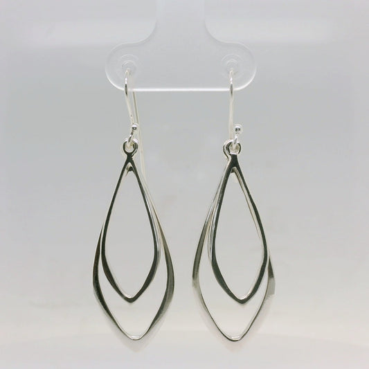 Double Leaf Drop Earrings