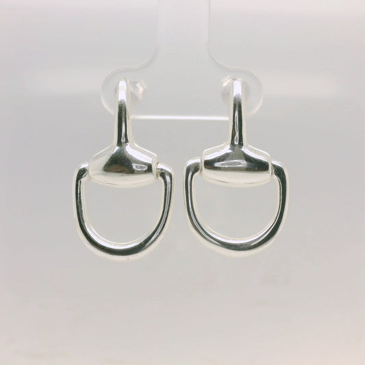 Horse Bit Stud Drop Earrings